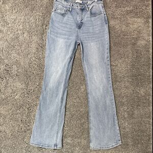 Cleo + Wolf Women’s High Rise Bootcut Denim Jeans Light Wash 30w/ 32L Stretch